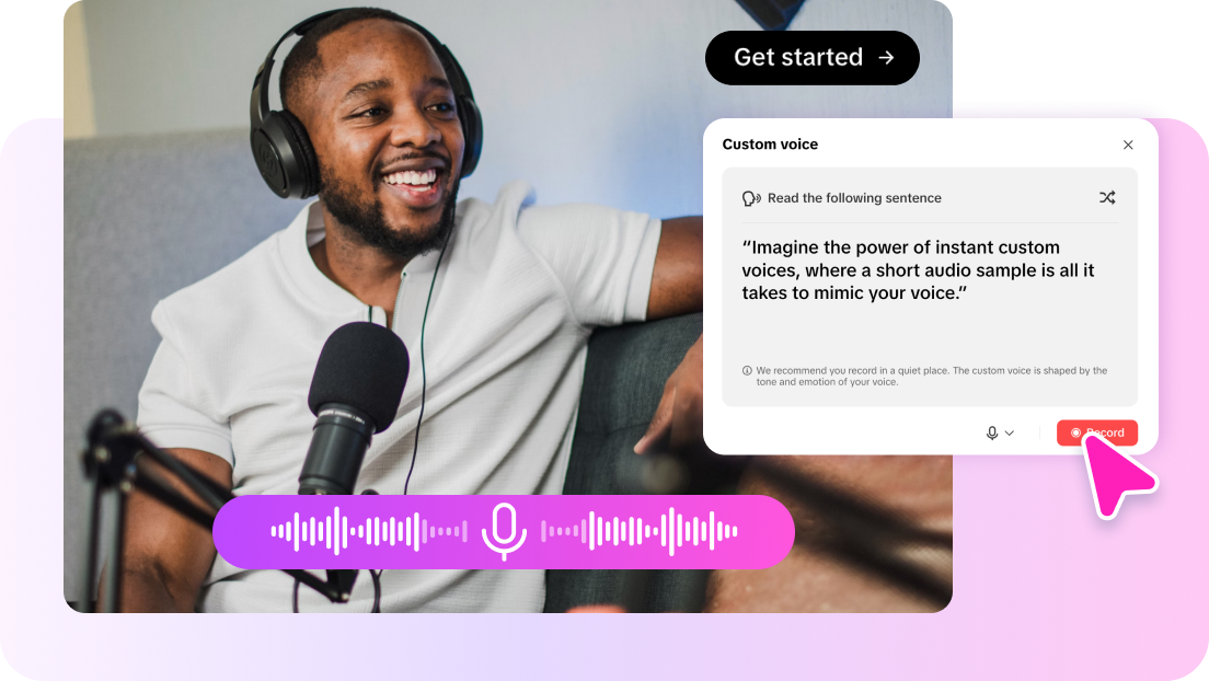 Power AI voice creator for custom sound